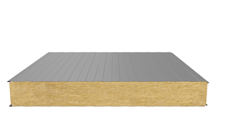 Стеновая сэндвич-панель (минеральная вата) 150 мм х 1190 мм (Трапеция)