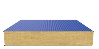 Стеновая сэндвич-панель (минеральная вата) 180 мм х 1190 мм (Волна)